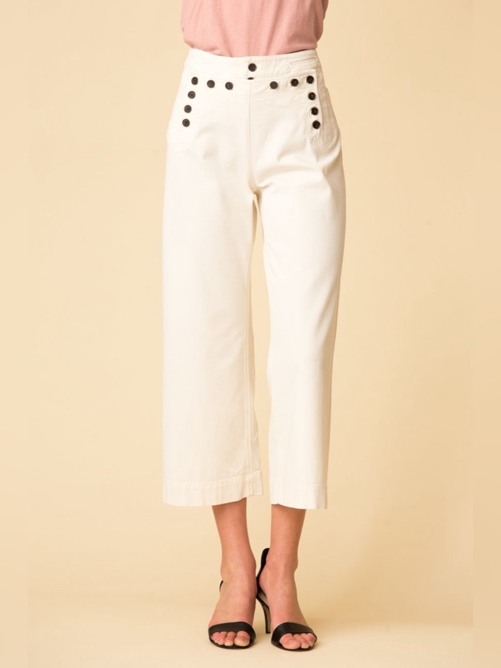A.L.C. Pierce Cotton Cropped Wide Leg Sailor Pants size 2